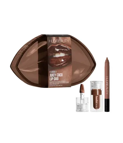 Juicy Coco Lip Duo Huda Beauty — textura e acabamento