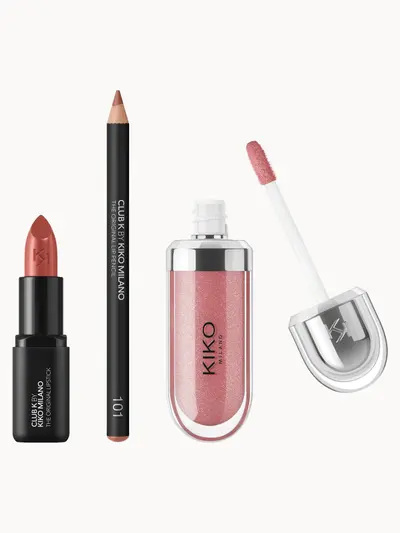 KIKO Milano Exclusive Deep Mauve Lip Trio KIKO Milano — textura e acabamento