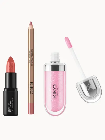KIKO Milano Exclusive Soft Pink Lip Trio KIKO Milano — textura e acabamento