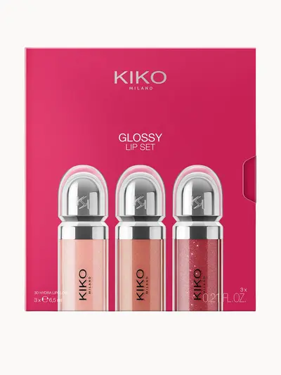 KIKO Milano Glossy Lip Set 02 (Worth £38.97) KIKO Milano — embalagem e produto