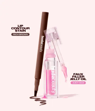 Kiss Me Lip Duo Set – Rich Goji Huda Beauty — embalagem e produto