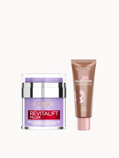L'Oréal Paris Hyaluronic Filler Water Cream & Lumi Glotion Bundle (Various Shades) L'Oréal Paris — detalhe 4