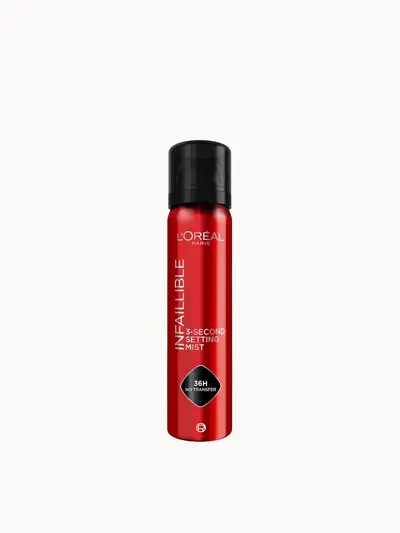 L'Oréal Paris Infallible 3-Second Makeup Setting Spray (Various Sizes) L'Oréal Paris — embalagem e produto