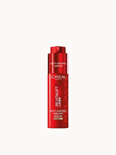 L'Oreal Paris Revitalift Triple Laser Anti-Ageing Creamy-Serum, Melasyl™ + Vitamin C + Niacinamide 50ml L'Oréal Paris — embalagem e produto