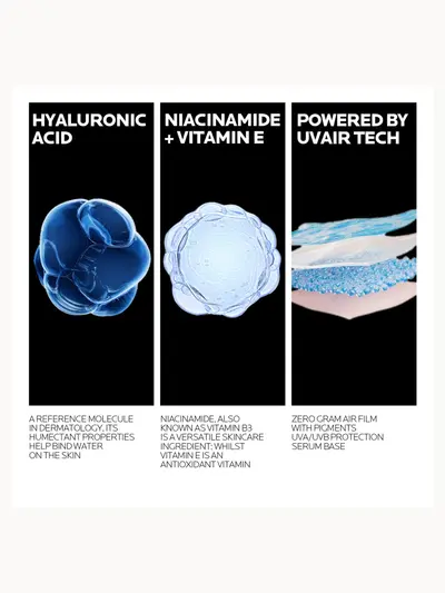 La Roche Posay Anthelios UVAIR Serum Sunscreen SPF50+ Light with Hyaluronic Acid, Niacinamide & Vitamin E, For all skin types, 50ml La Roche-Posay — detalhe 6