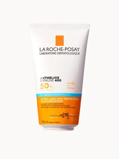 La Roche-Posay Anthelios UVMune 400 Face & Body Hydrating Milk SPF50+ 150ml La Roche-Posay — embalagem e produto