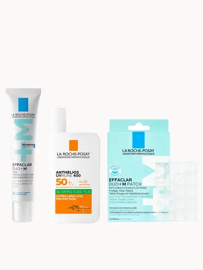 La Roche Posay Anti-Blemish Morning Routine Effaclar & Anthelios La Roche-Posay — embalagem e produto