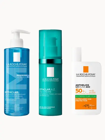 La Roche Posay Effaclar Adult Acne Bundle, Effaclar Cleanser & Treatment La Roche-Posay — embalagem e produto