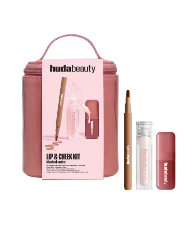Lip & Cheek Kit Blushed Nudes Set Huda Beauty — detalhe 3