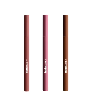 Lip Stain Trio Huda Beauty — textura e acabamento