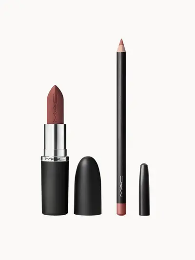 MAC Macximal Silky Matte Lip Duo - Velvet Teddy MAC Cosmetics — textura e acabamento