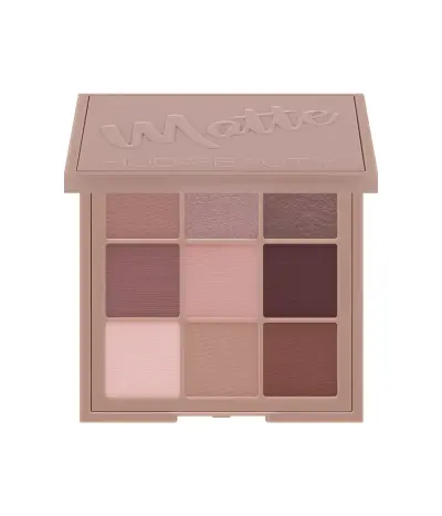 Matte Obsessions Eyeshadow Palette Huda Beauty — embalagem e produto