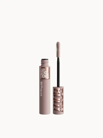 Maybelline Lash Sensational, Body Mascara, Volumizing up to 24H Lift, Smudge-resistant, Flake-resistant, Clump-resistant, Shade: Black Maybelline — embalagem e produto
