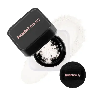 Mini Easy Bake Loose Baking & Setting Powder Huda Beauty — textura e acabamento