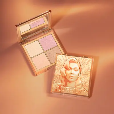 Mini Glow Obsessions Highlighter Face Palette Huda Beauty — detalhe 4
