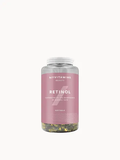 Myvitamins Retinol Softgels Myvitamins — embalagem e produto