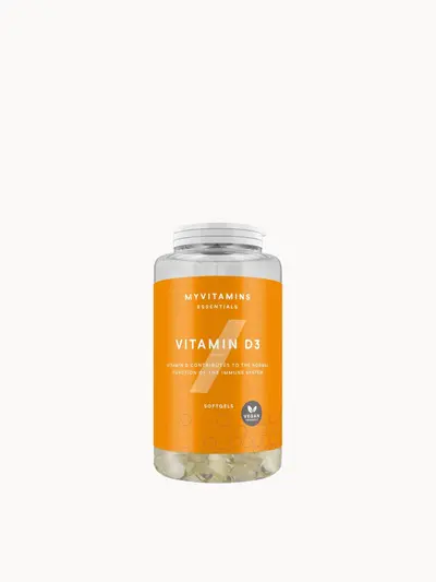 Myvitamins Vitamin D3 Myvitamins — embalagem e produto