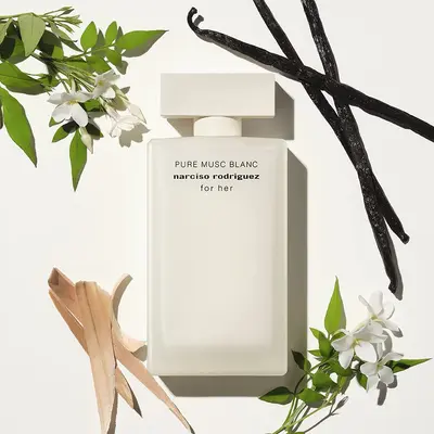 Narciso Rodriguez for her Pure Musc Blanc Intense Eau de Parfum Narciso Rodriguez — textura e acabamento