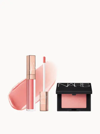 NARS Exclusive Afterglow Lip Shine & Blush Bundle NARS — textura e acabamento