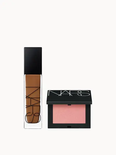 NARS Natural Longwear Foundation 30ml and NARS Blush Orgasm 4.8g Bundle (Various Shades) NARS — embalagem e produto