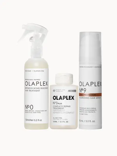 Olaplex No.0, No.3 and No.9 Bundle Olaplex — embalagem e produto