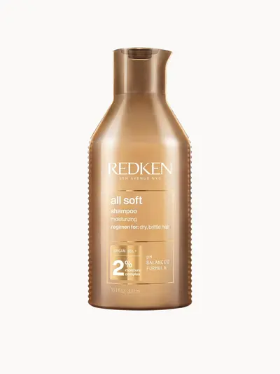 Redken All Soft Shampoo for Dry Hair, with Argan Oil for Softness and Shine 300ml