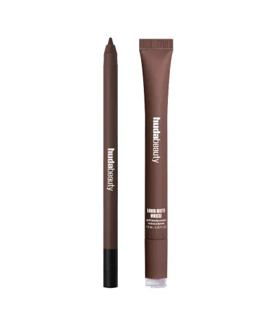 Rich Brown Lip Duo Huda Beauty — textura e acabamento