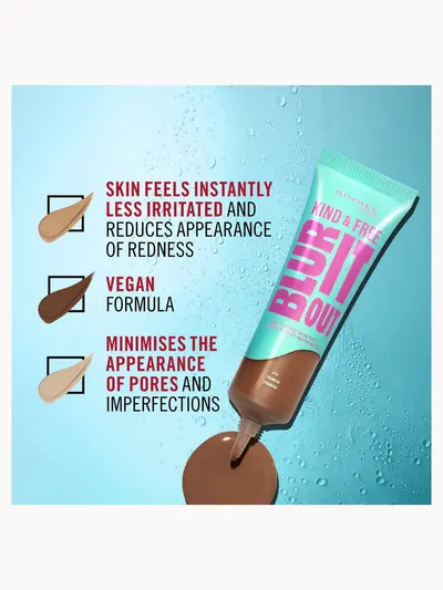 Rimmel London Kind & Free BLUR IT OUT Mattifying Skin Tint 30ml (Various Shades) Rimmel London — detalhe 4
