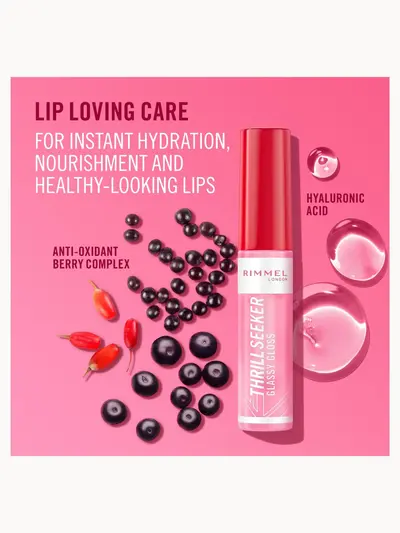 Rimmel London Thrill Seeker Glassy Lip Gloss 10ml (Various Shades) Rimmel London — detalhe 6