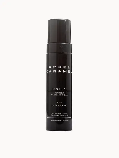 Rose & Caramel Unity Unisex Ultra Dark Tanning Foam 200ml — textura e acabamento