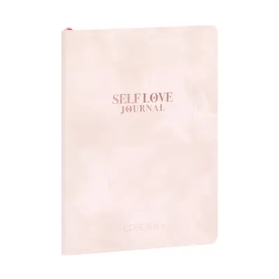 Rose Quartz Self-Love Journal Huda Beauty — textura e acabamento
