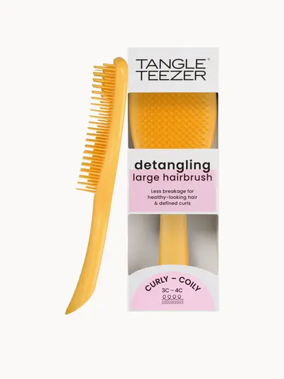 The Large Wet Detangler Fine & Fragile Seafoam Blue Tangle Teezer — textura e acabamento