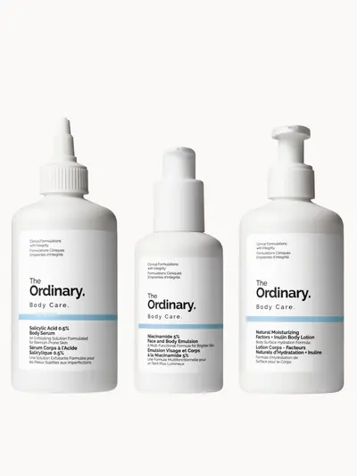The Ordinary Body Care Routine for Smooth Skin with Salicylic Acid and Niacinamide The Ordinary — textura e acabamento