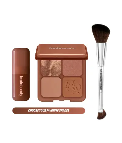 The Sunkissed Kit Huda Beauty — textura e acabamento