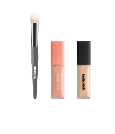The Undereye Buff Brush Kit Huda Beauty — textura e acabamento