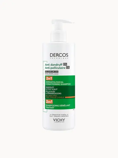 Vichy Dercos Anti-Dandruff 2in1 Dermatological Conditioning Shampoo 390ml Vichy — embalagem e produto