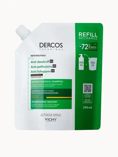 Vichy Dercos Anti-Dandruff Dermatological Shampoo for Dry Hair Refill 390ml — detalhe 14