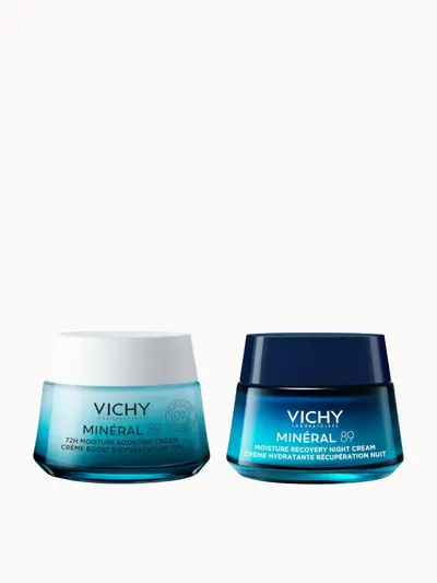 Vichy Minéral 89 Day & Night Cream Hydration Routine Duo Bundle Vichy — embalagem e produto