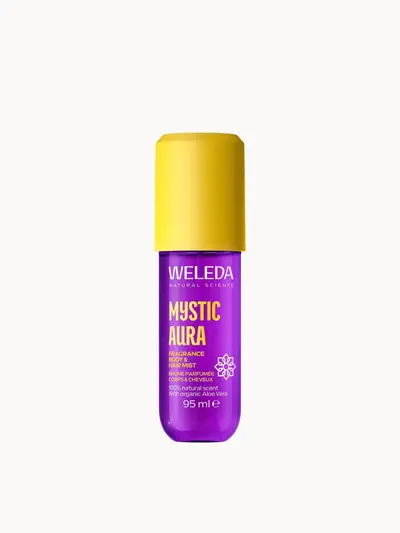 Weleda Mystic Aura Body & Hair Mist with Aloe Vera 95ml — embalagem e produto