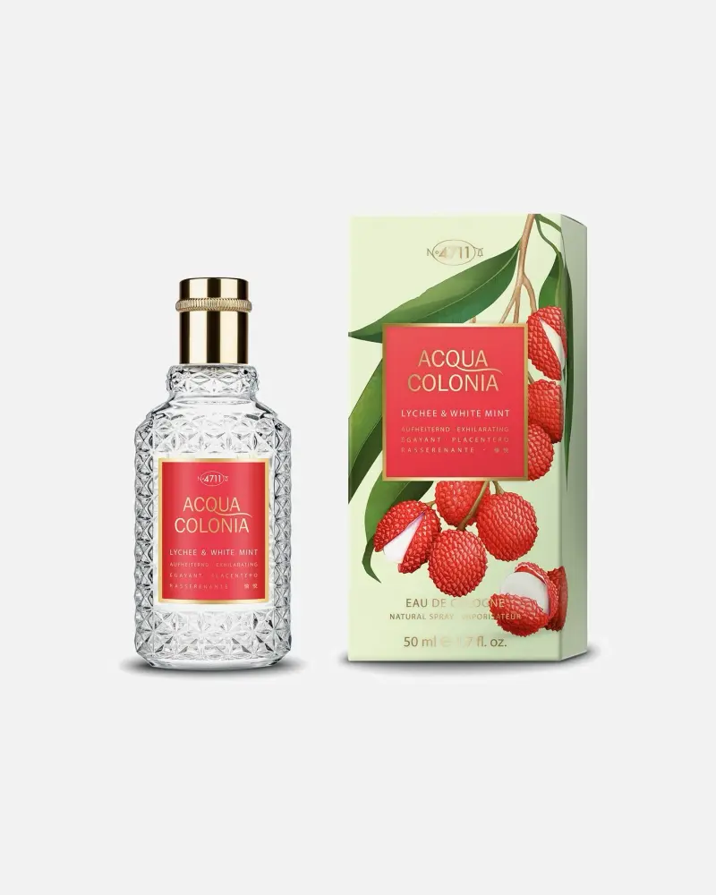 4711 Acqua Colonia Lychee & White Mint Lychee & White Mint Eau de Cologne — embalagem e produto