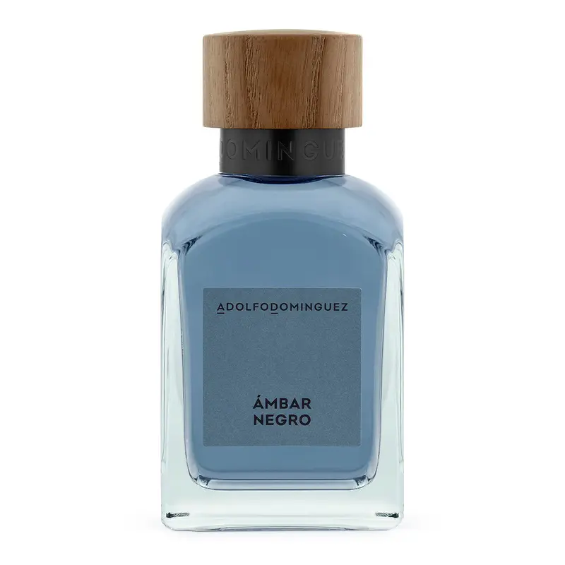 Adolfo Dominguez Hombre Ámbar Negro Eau de Parfum — embalagem e produto