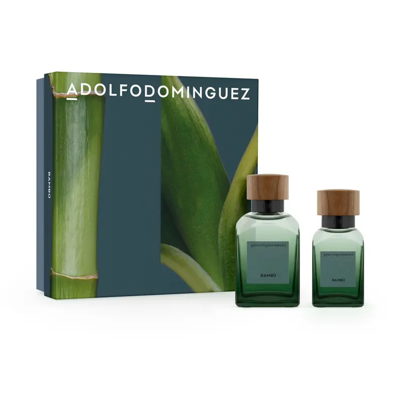 Adolfo Dominguez Hombre Bambú Gift Set — embalagem e produto