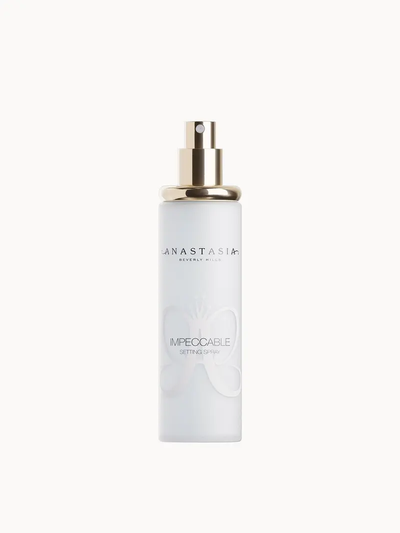 Anastasia Beverly Hills Impeccable Blurring Matte Setting Spray Anastasia Beverly Hills — embalagem e produto