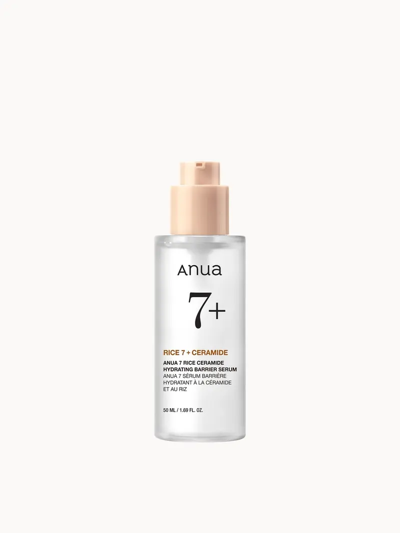 Anua 7 Rice Ceramide Hydrating Barrier Serum 50ml Anua — embalagem e produto