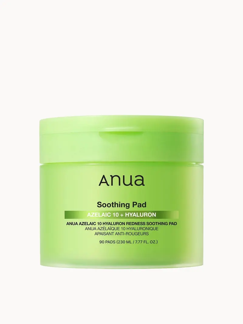 Anua Azelaic 10 Hyaluron Redness Soothing Pad 230ml Anua — embalagem e produto
