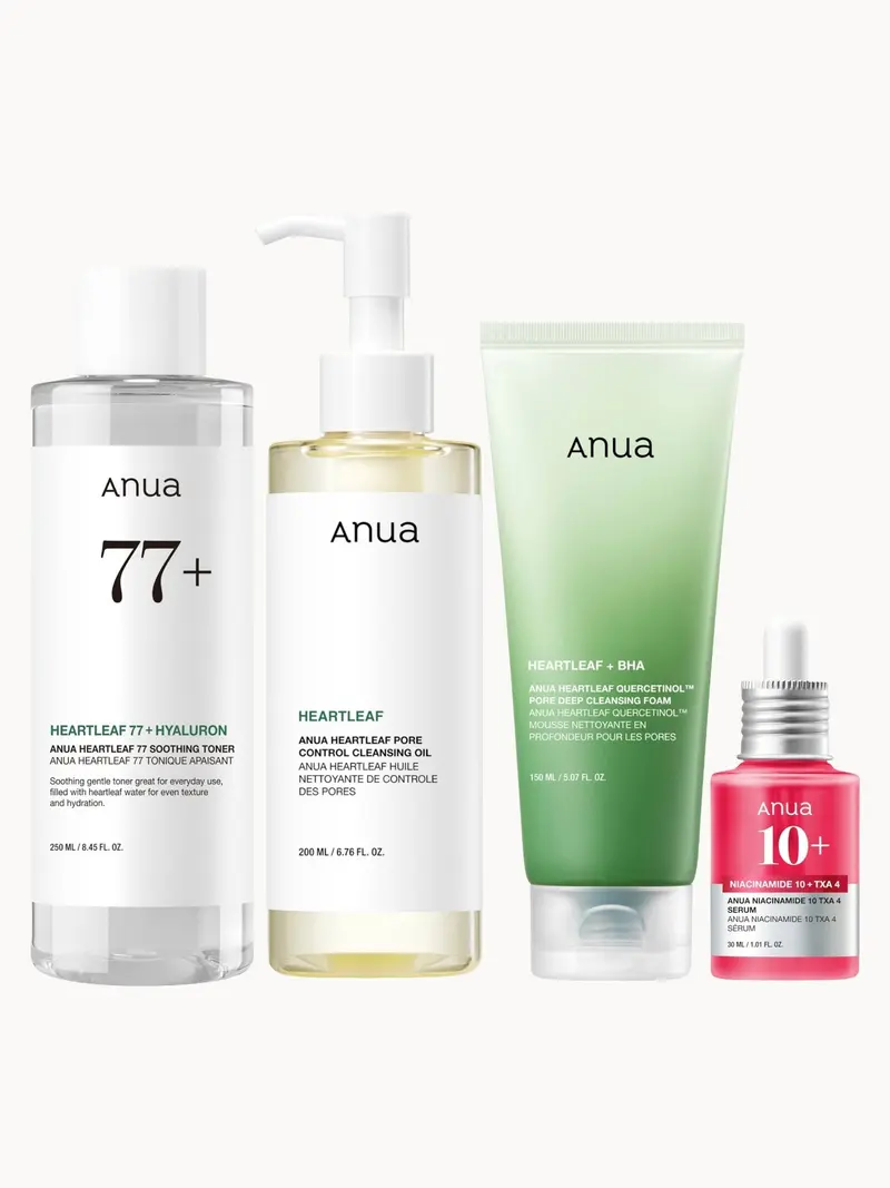 Anua Glass Skin Essential Bundle Anua — embalagem e produto