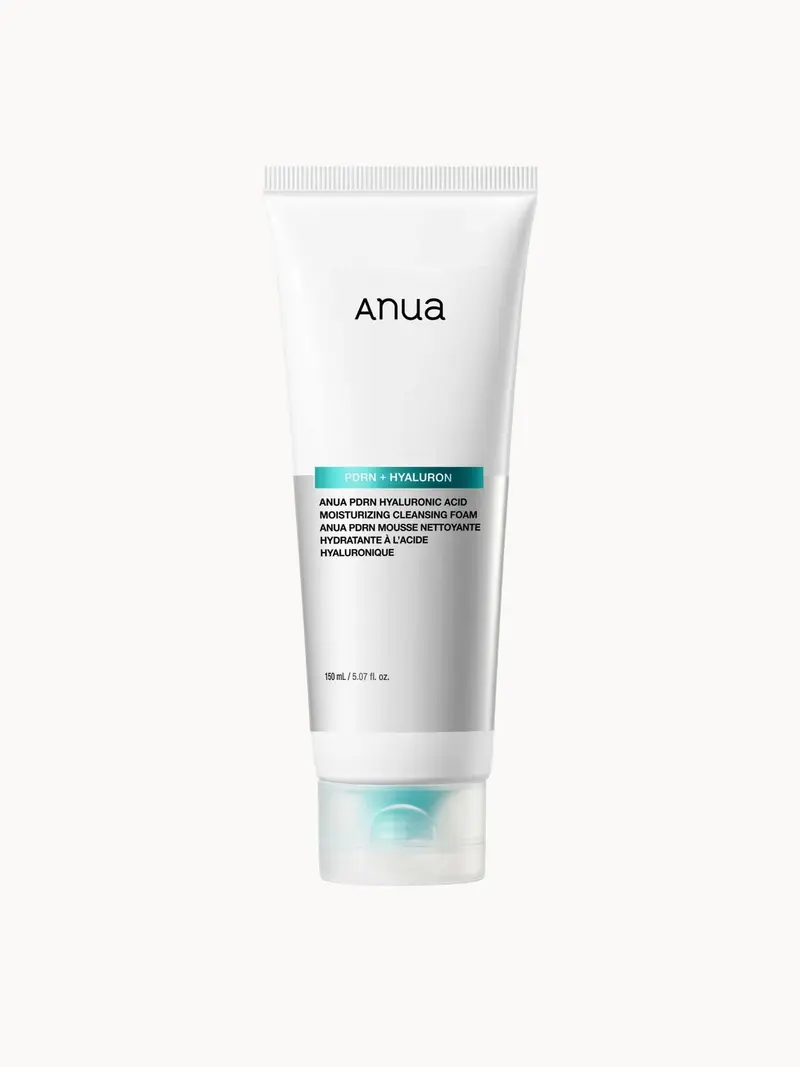 Anua PDRN Hyaluronic Acid Moisturising Cleansing Foam 150ml Anua — embalagem e produto
