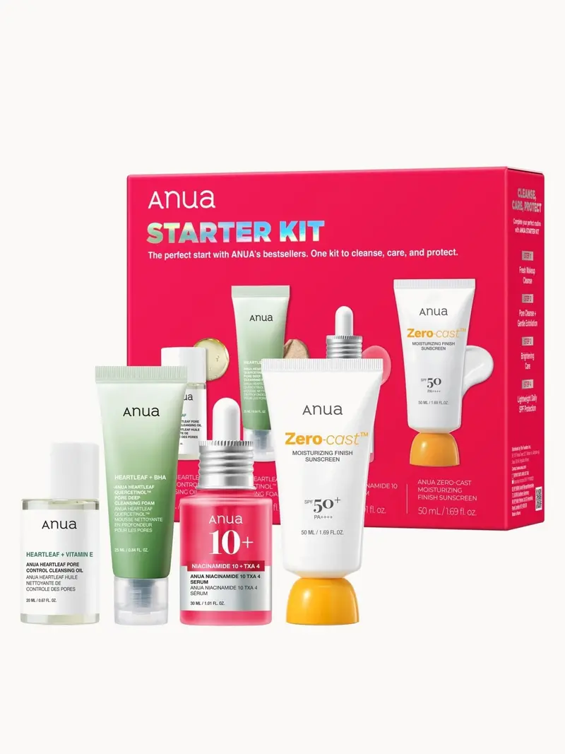 Anua Starter Kit Anua — embalagem e produto