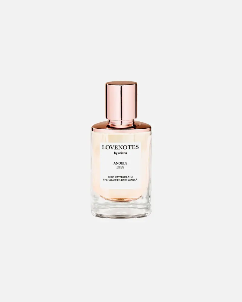 Ariana Grande LOVENOTES Angels Kiss Eau de Parfum — embalagem e produto