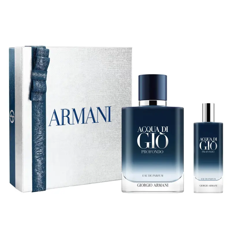 Armani Acqua di Giò Profondo Gift Set Navidad 2026 Gift Set — embalagem e produto